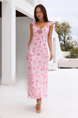 Rosé Midi Dress Pink