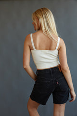 Levi's 501 Mid Thigh Shorts Lunar Black