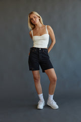 Levi's 501 Mid Thigh Shorts Lunar Black