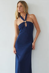 Ragen Keyhole Halter Maxi Dress